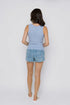 Joelle-Textured Vee Neck Tank